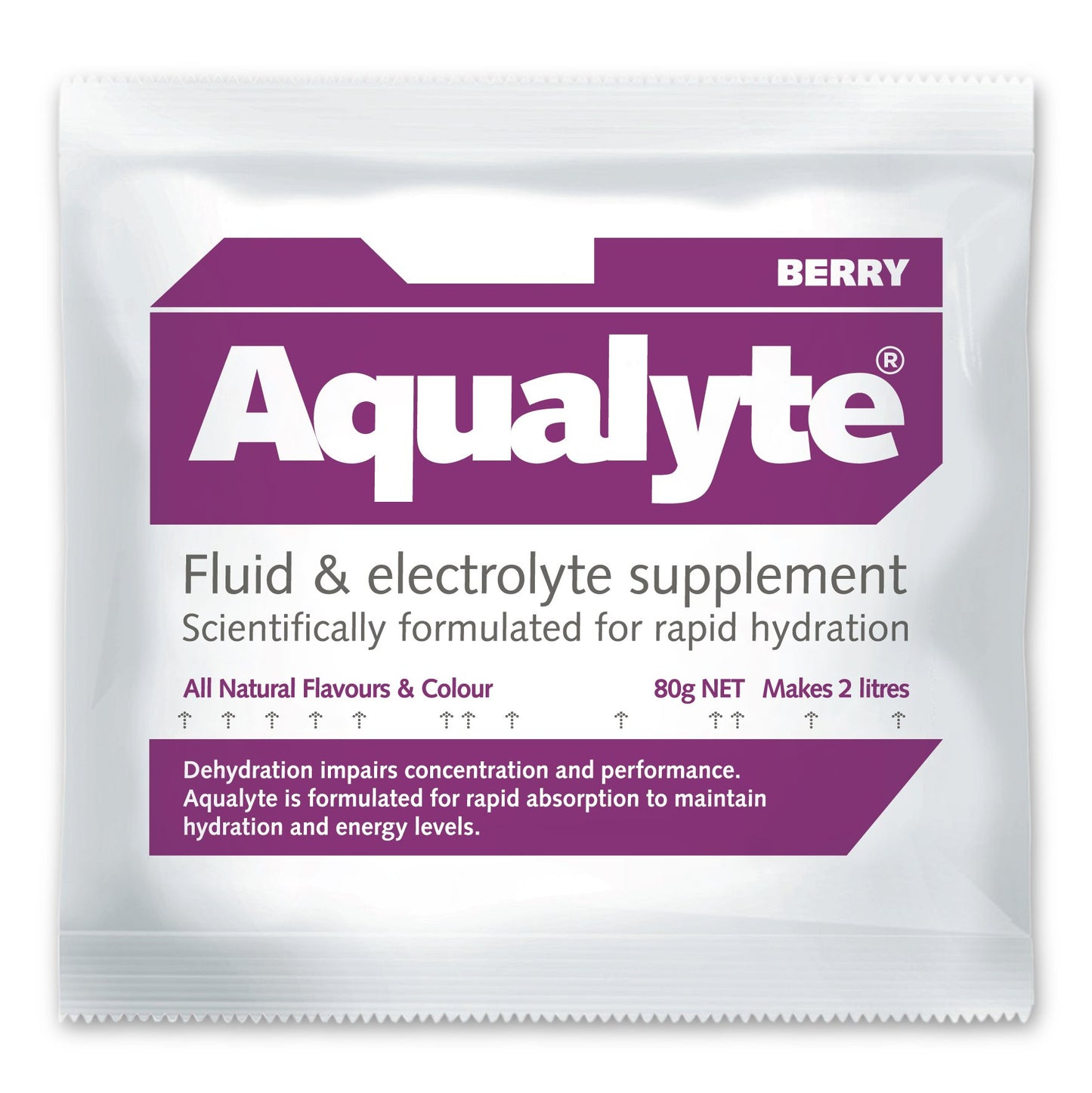 Aqualyte Electrolyte Powder Berry Flavoured Sachets 80g x 100