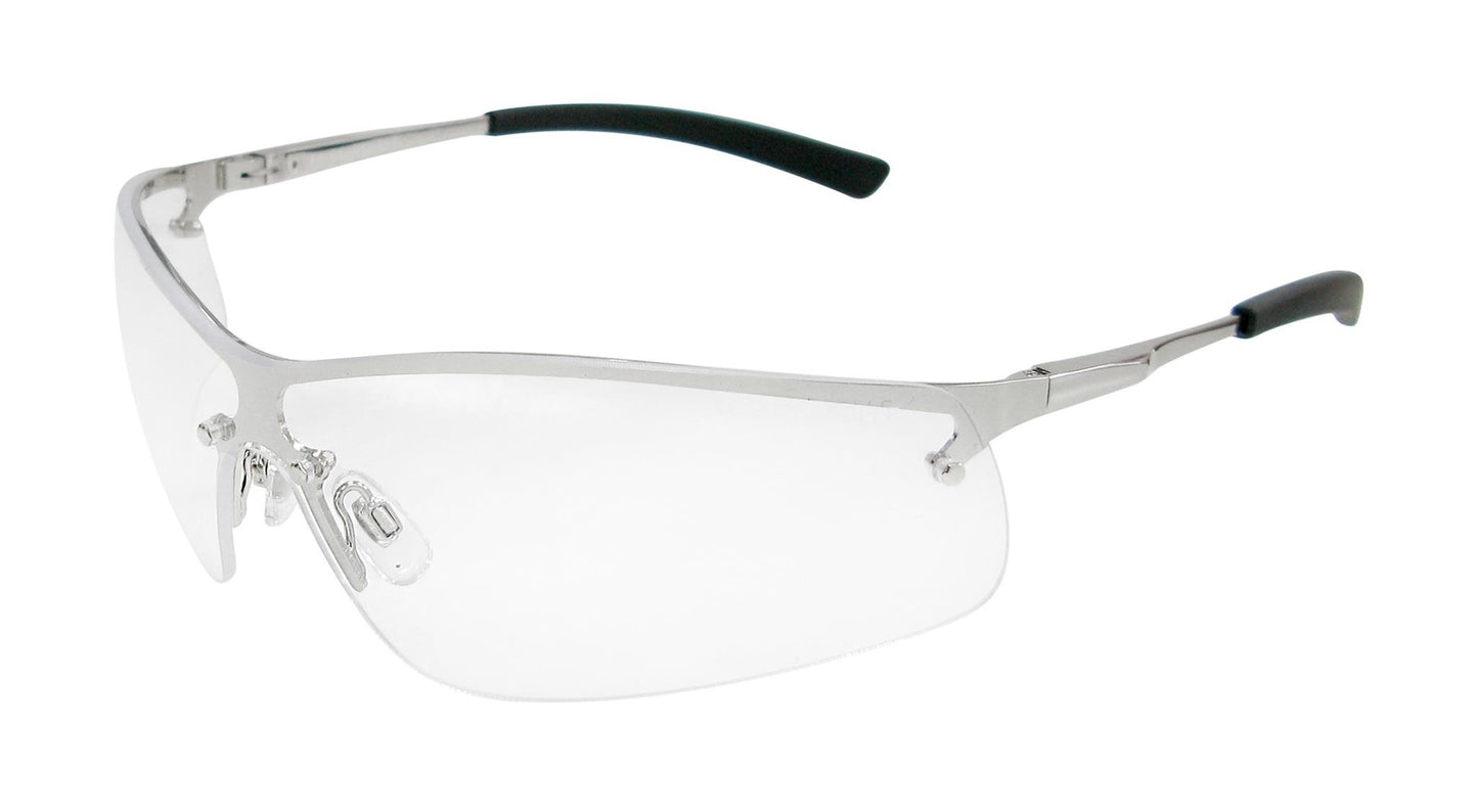 BOSTON Metal Frame Safety Glasses - Clear Lens