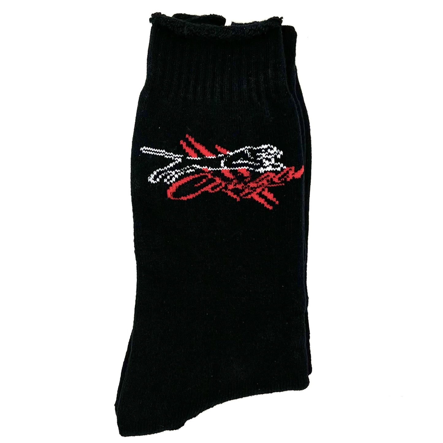 Cotton Terry Towel Socks - Black