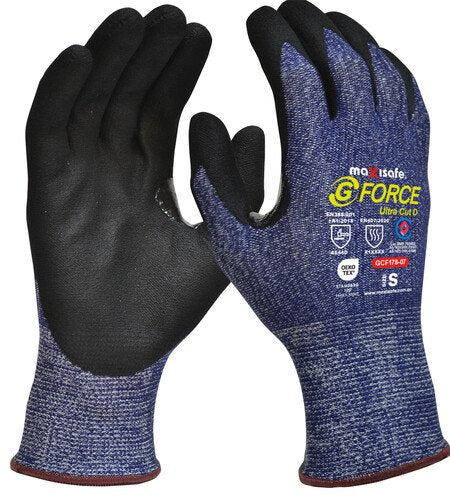 G-Force Ultra Cut D Cust Resistant Thin Nitrile Coated Glove
