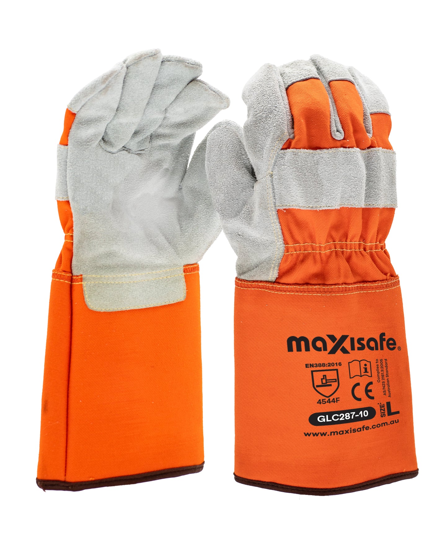 Cut 5, Split Leather Work Gloves with Extended Cuff