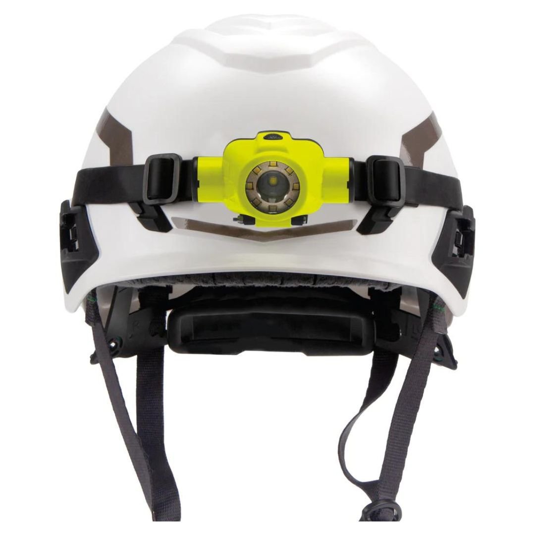 Intrinsically Safe Dual-Light USB Rechargeable Headlamp w/helmet mounts