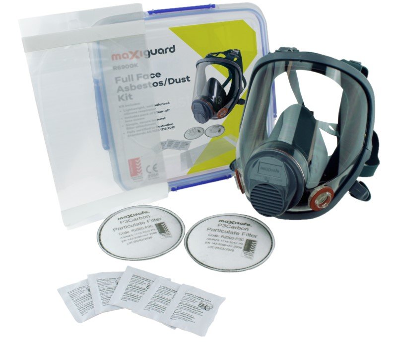 Maxiguard Full Face Respirator Asbestos/Dust Kit - Large