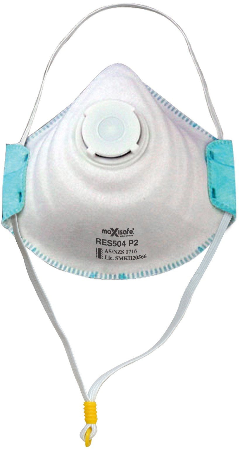 Maxisafe P2 respirator with Valve, Box of 10