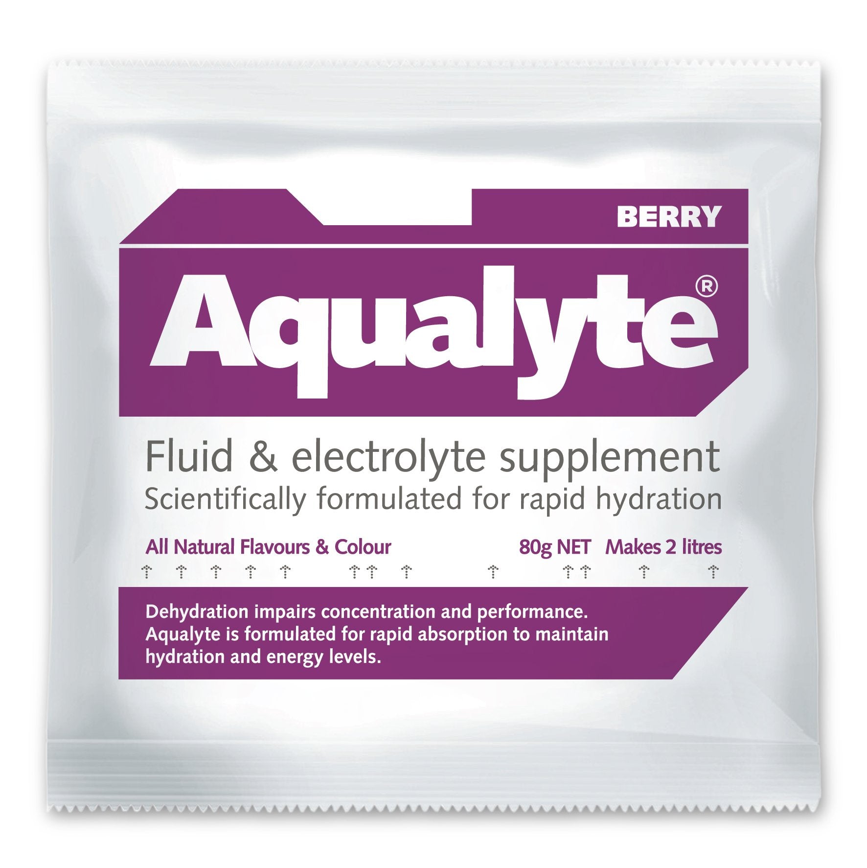 Aqualyte Electrolyte Powder Berry Flavoured Sachets 80g x 100