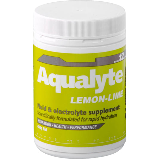 Aqualyte Electrolyte Powder Lemon Lime Flavoured Tub 480g (MOQ 5)