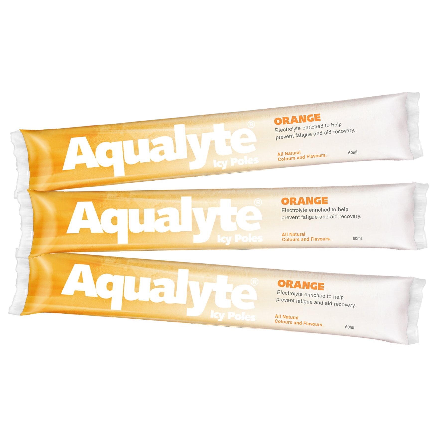 Aqualyte Electrolyte Icy Pole Orange Flavoured x 50
