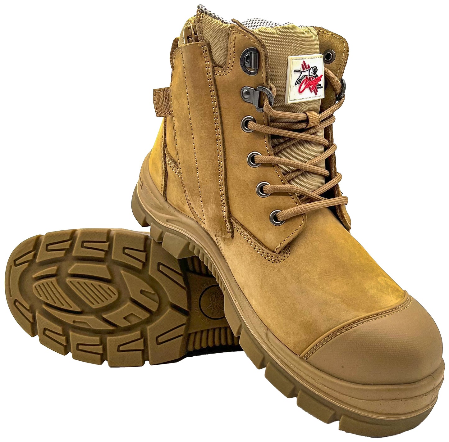 Cougar ARIZONA  6" Camel Waterproof Upper Side Zip Boot Composite Toe
