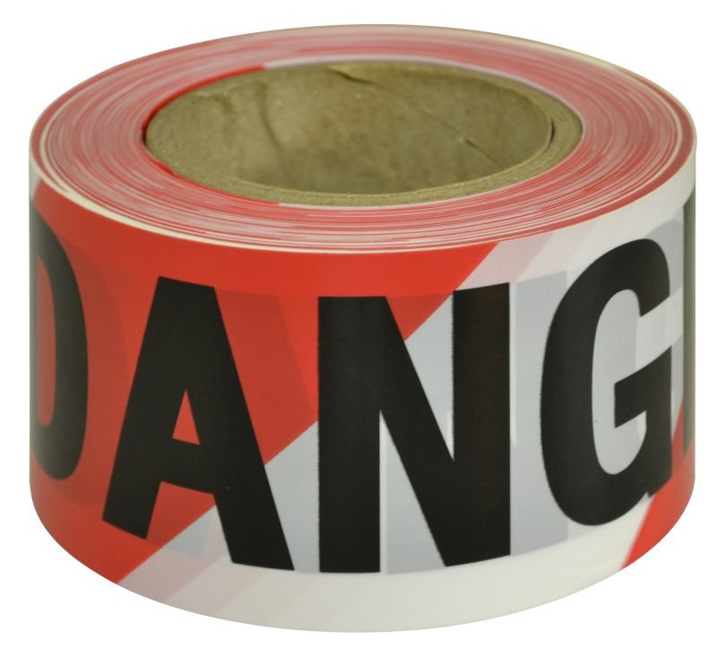 Maxisafe DANGER black on red/white tape