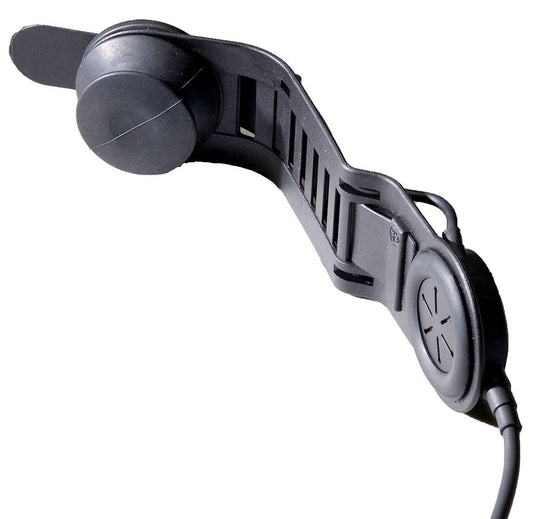 Hard hat radio connection headset with bone conductive microphone