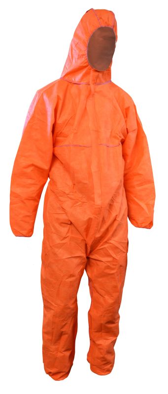 Maxisafe Orange Polypropylene disposable coveralls