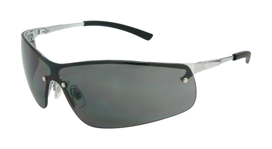 BOSTON Metal Frame Safety Glasses - Smoke Lens