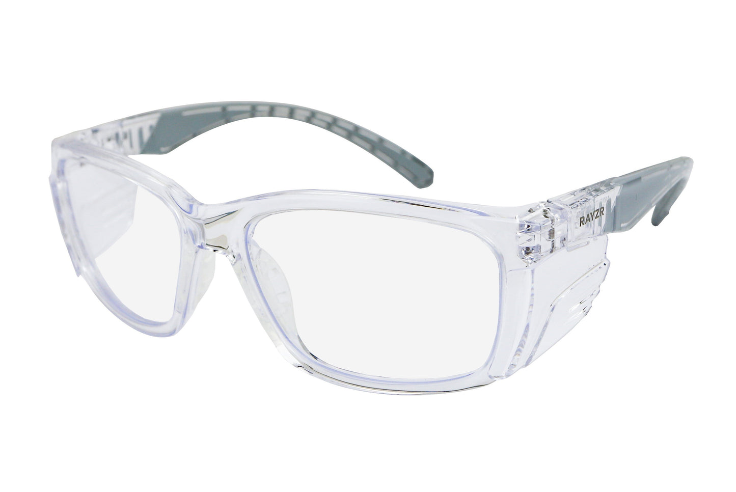 Rayzr Safety Glasses - Clear Frame - Clear Lens