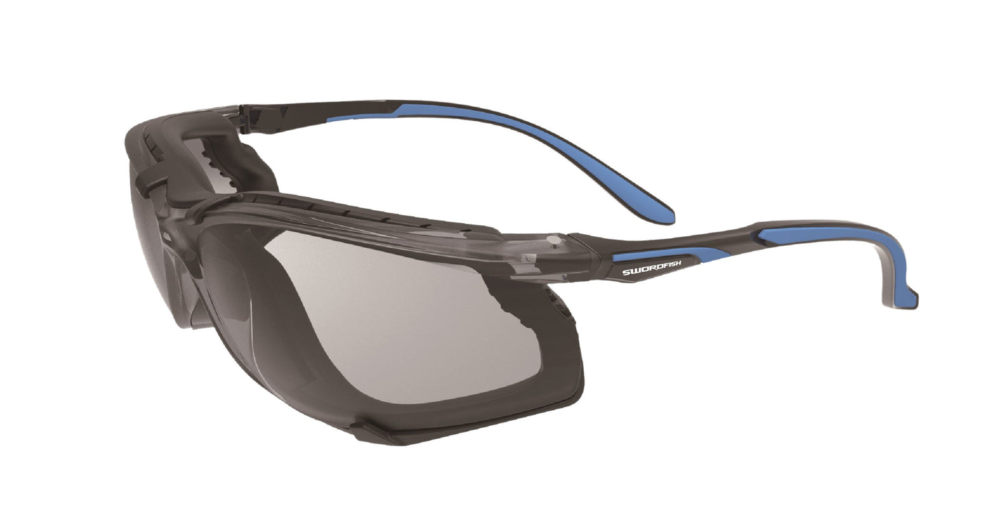 SWORDFISH Safety Glasses with Anti-Fog - Smoke Lens, with gasket