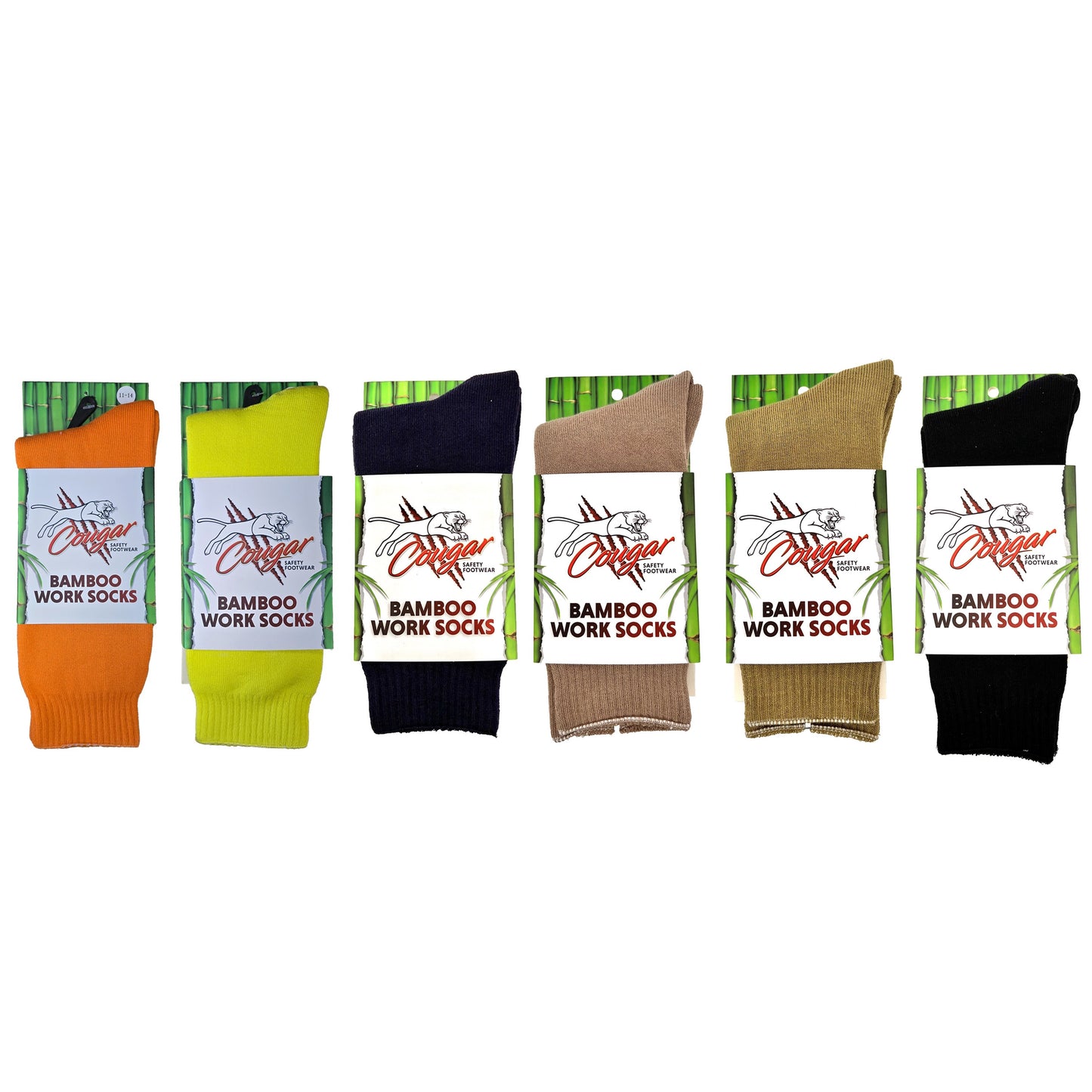Men's Bamboo Socks - Colours - Black, Navy, Khaki, Sand, Orange & Yellow