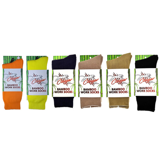 Men's Bamboo Socks - Colours - Black, Navy, Khaki, Sand, Orange & Yellow