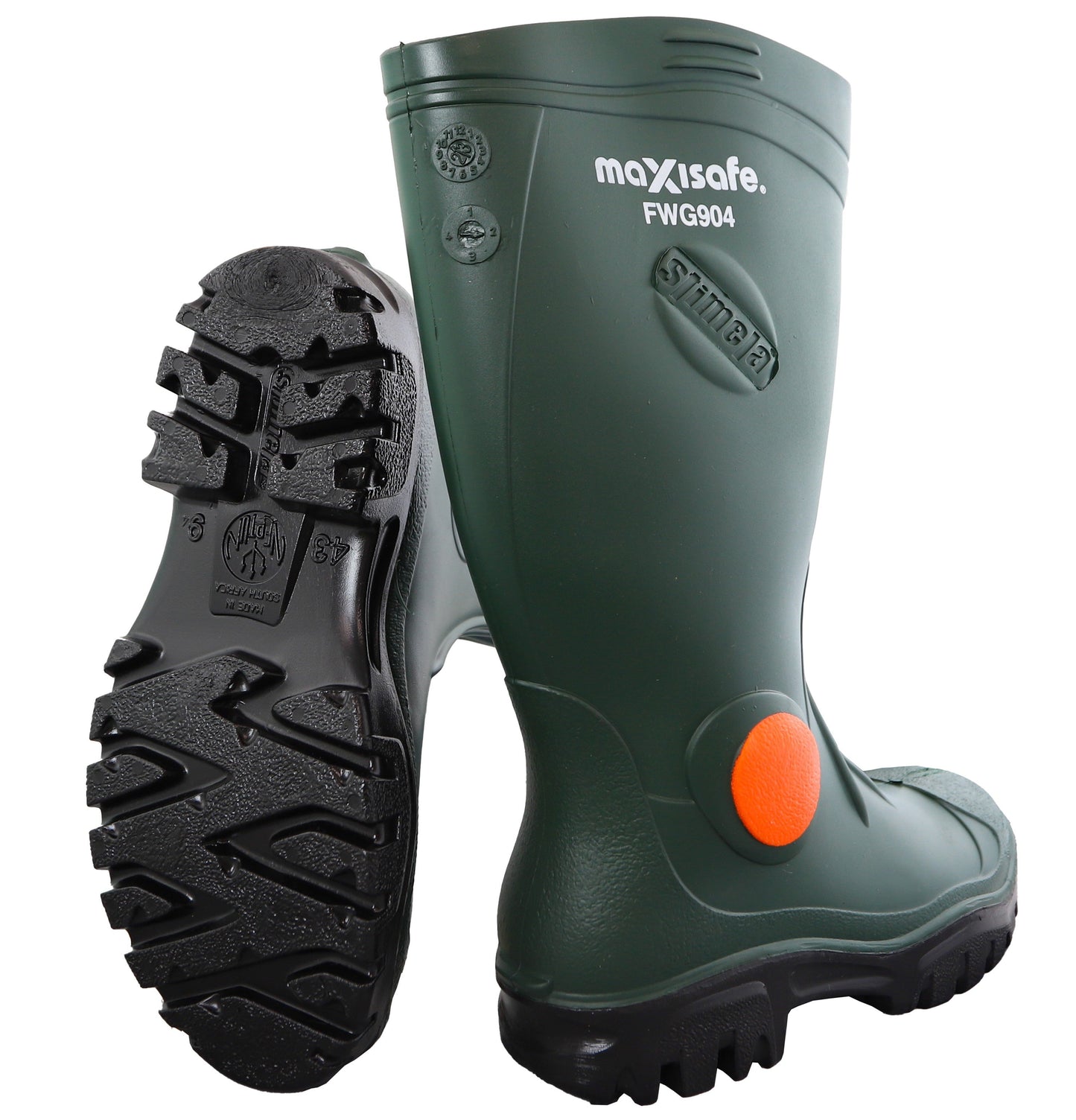 FOREMAN Green Gumboot w/ Safety Toe