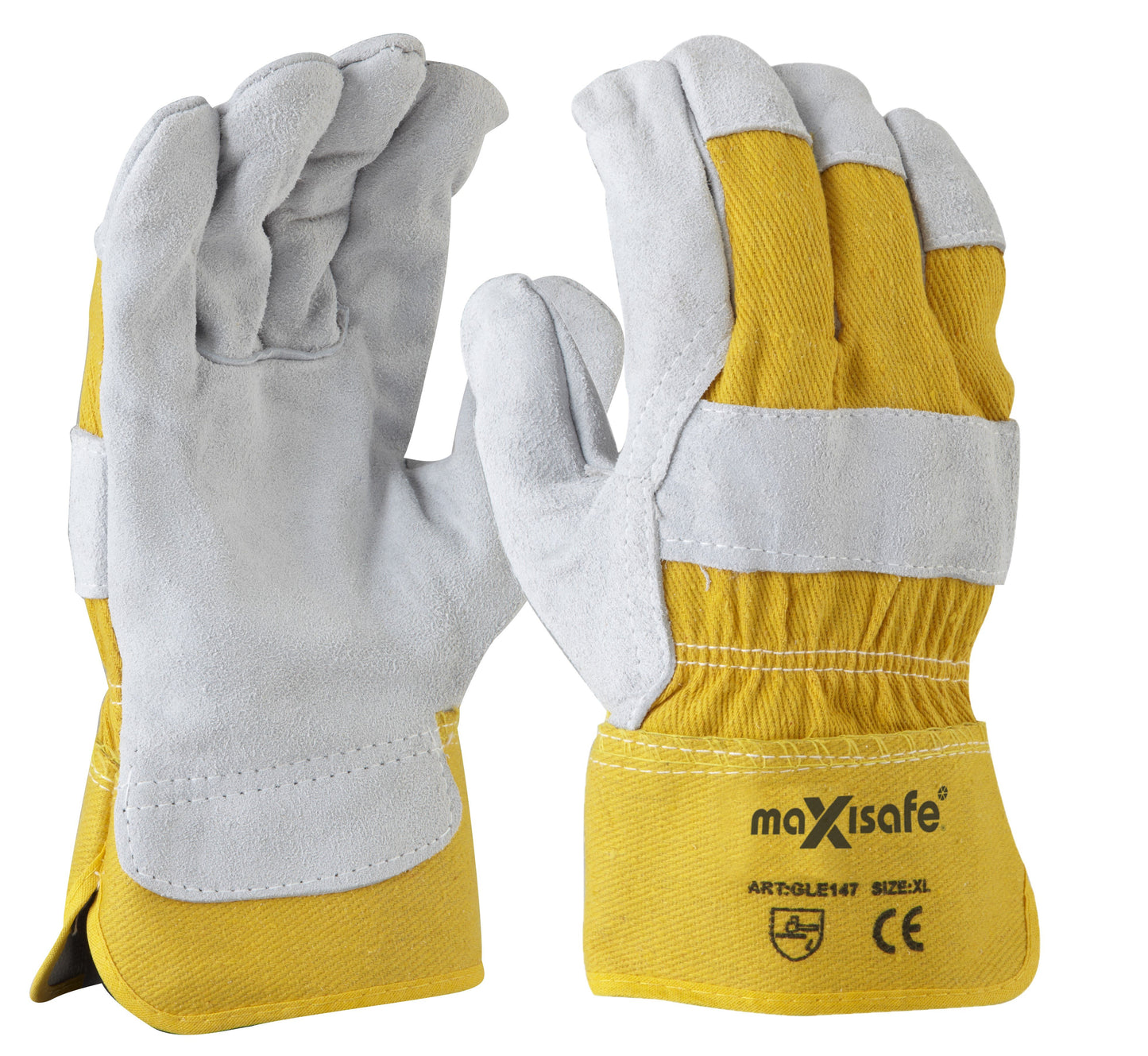 Workman Yellow cotton back glove