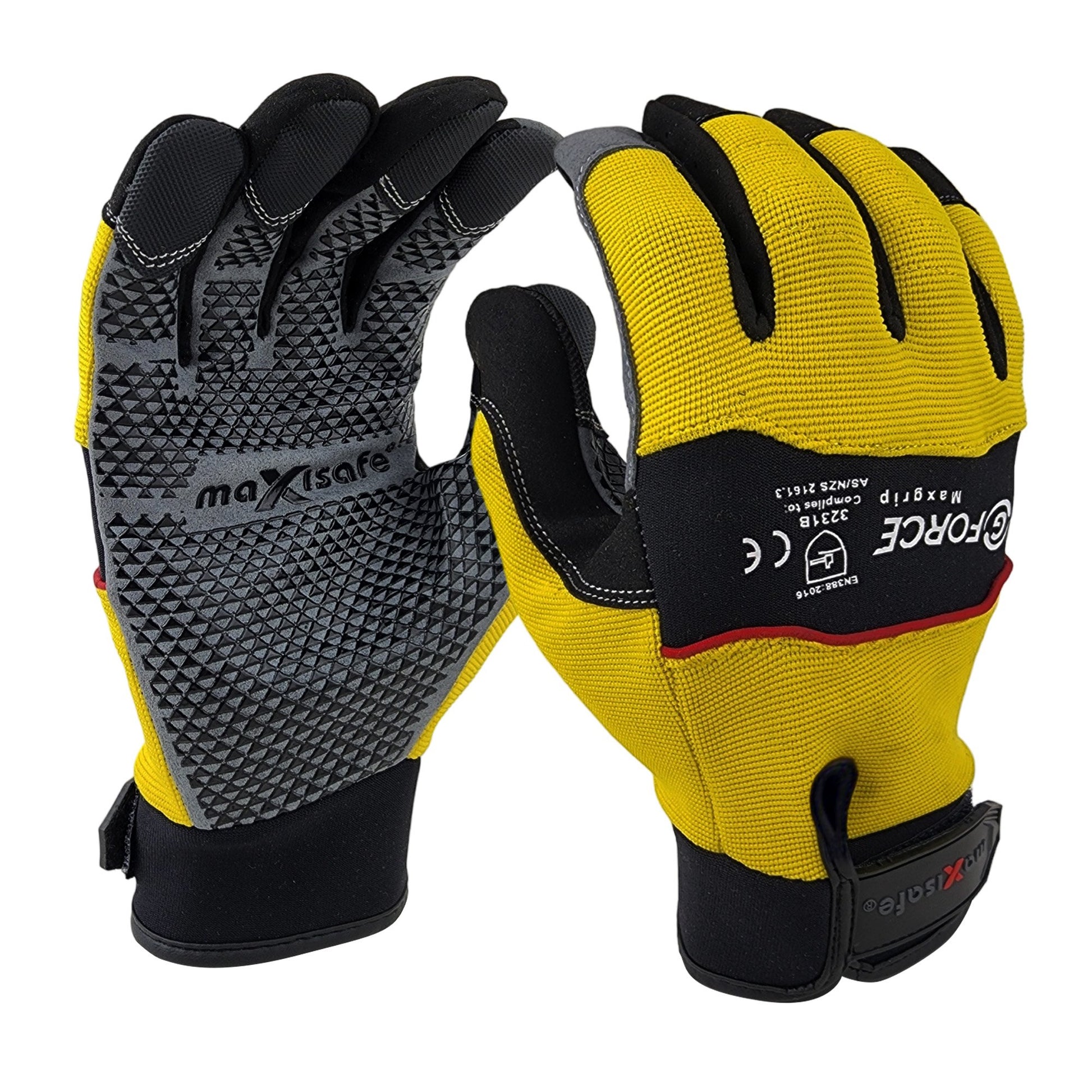 G-Force MaxGrip' Mechanics Glove Silicone Grip