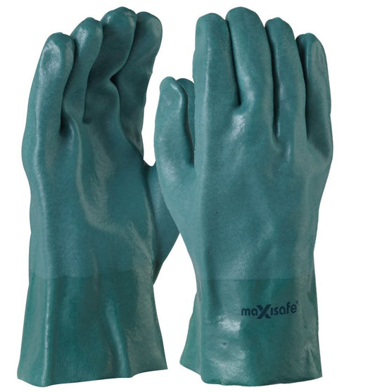 Maxisafe Green PVC gauntlet - 27cm