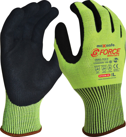 G-Force HiVis Cut D glove