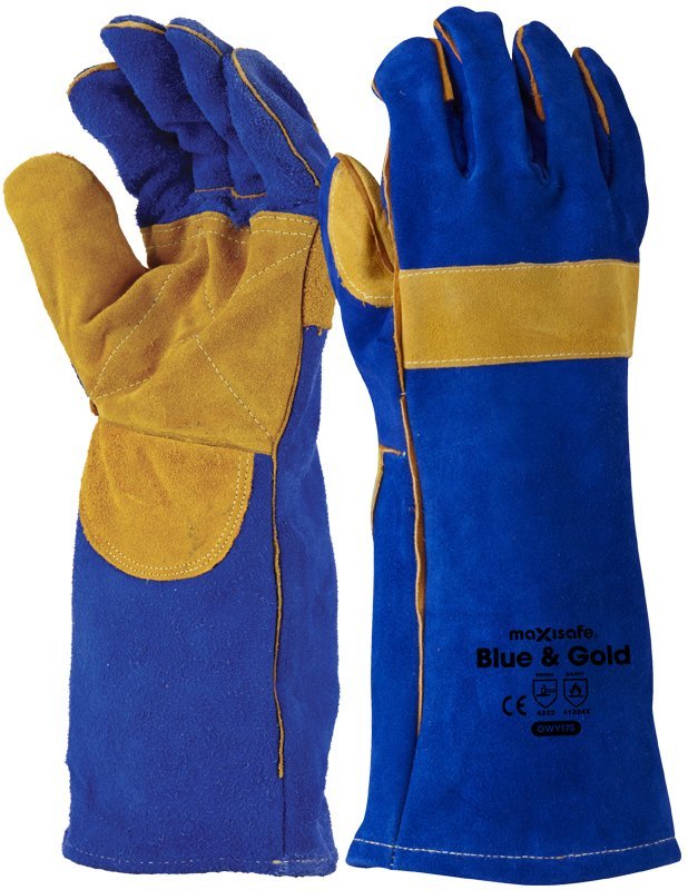 Blue Flame Welders with yellow reinforced palm