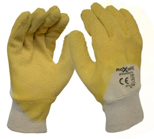 Glass Gripper Yellow latex dipped glass gripper Retail Carded