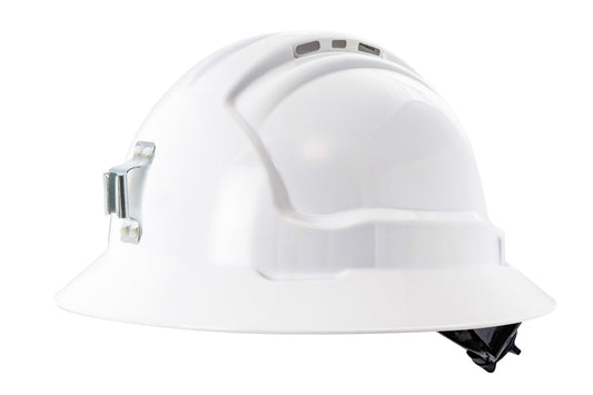 Tuffgard Full Brim Vented Hard Hat with Metal Miners Lamp