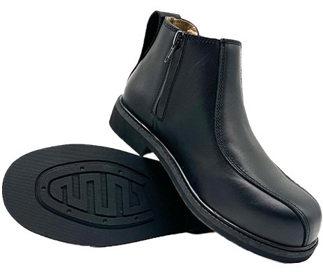 Cougar MILAN Executive Side Zip Black Leather Boot Composite Toe