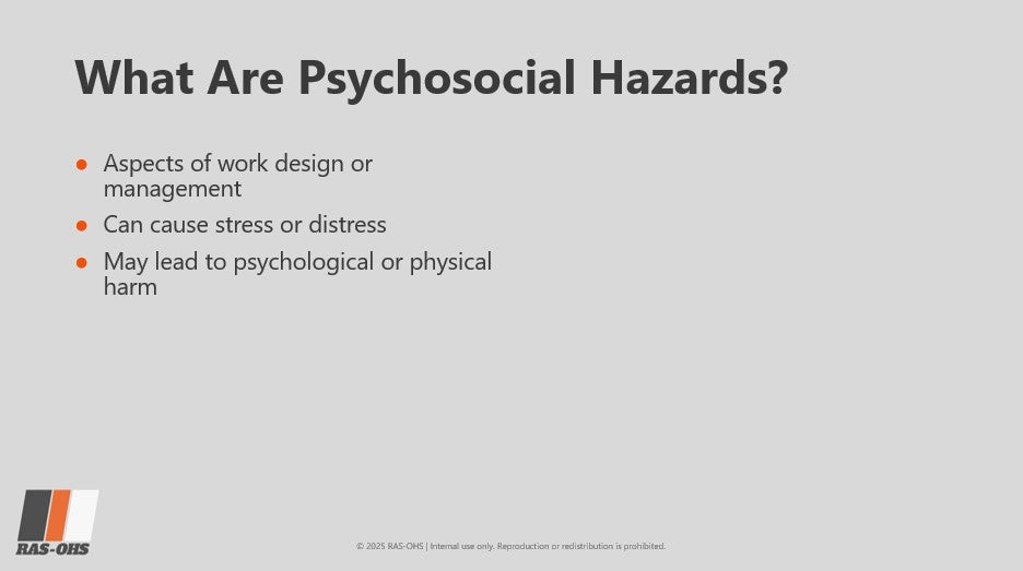 Psychosocial Hazard Awareness Training Pack – Employees