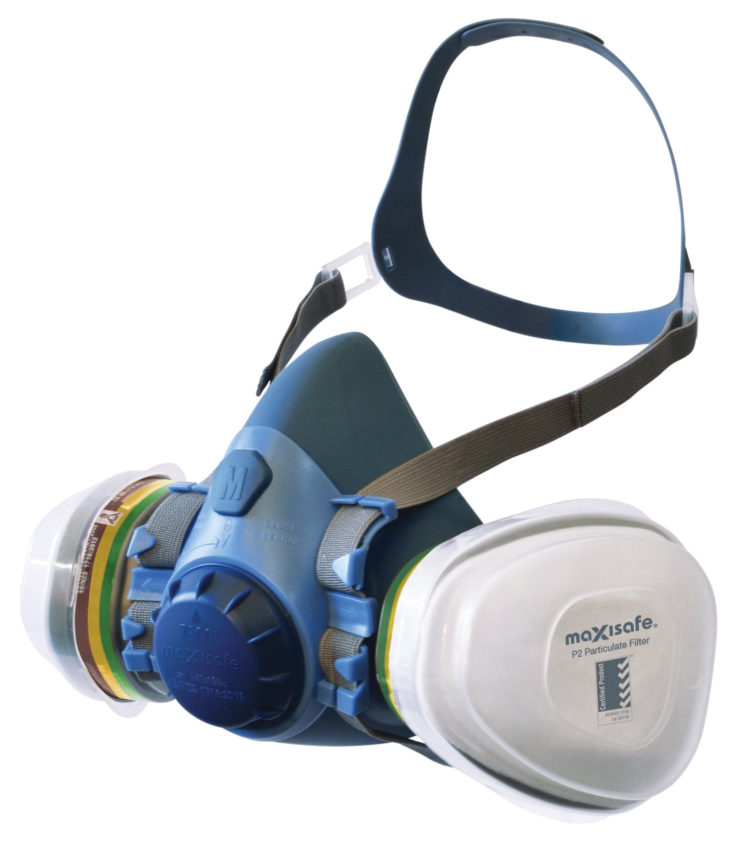 Maxiguard Half Mask Silicone Chemical Kit with ABEKP2 cartridges, Large (Blister Pack)
