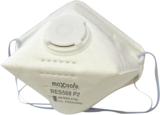Maxisafe P2 Flat Fold Respirator with Valve - card of 3