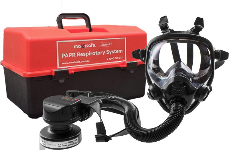 GX02 Full Face Mask with Asbest PAPR - Belt Mounted