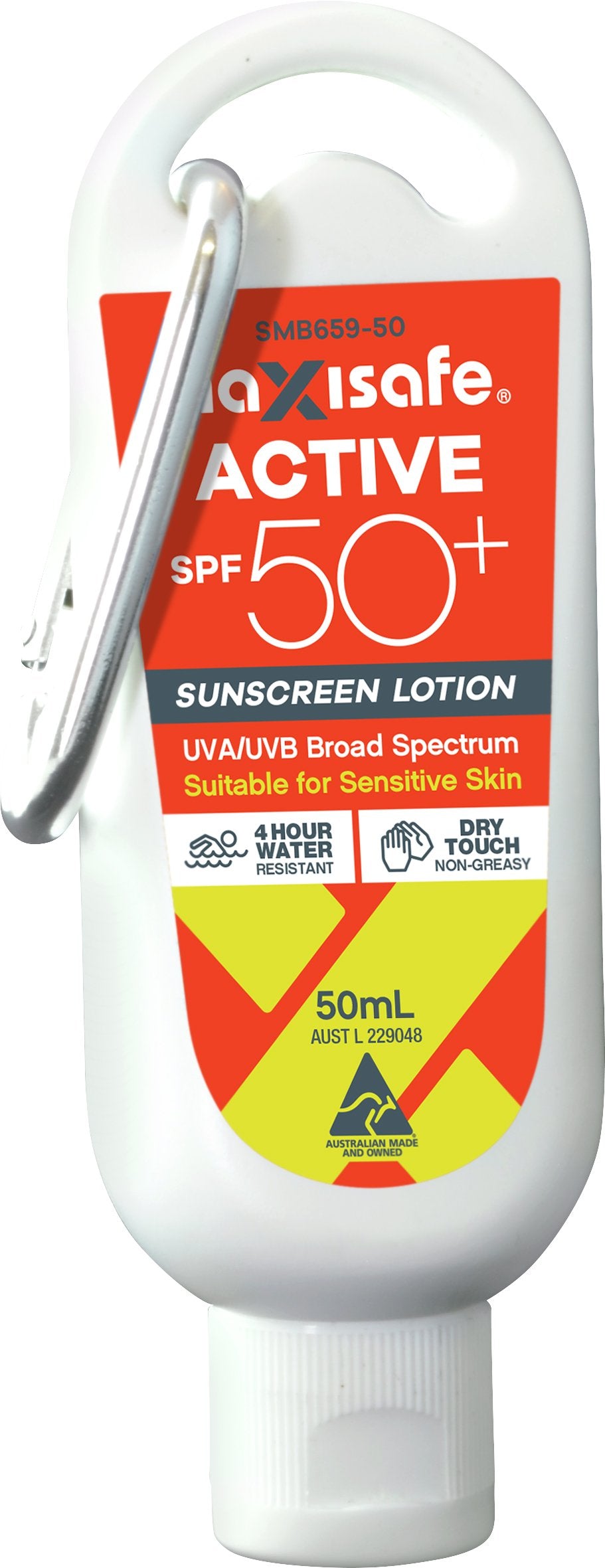 SPF 50+ Suncreen Lotion, 50ml with Carabiner